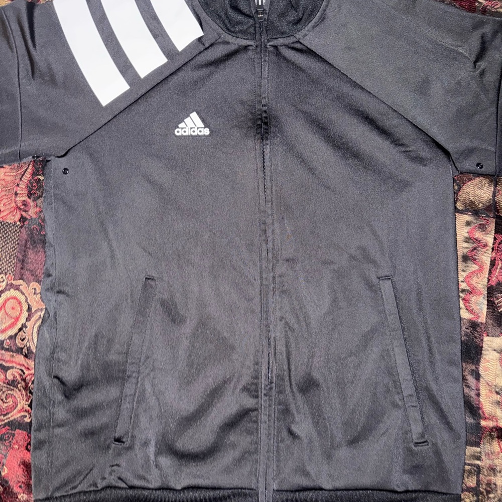 Adidas Climalite Performance Black Full-Zip Track Jacket